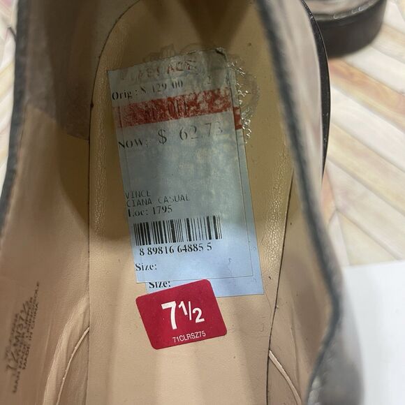 NEW Vince Camuto Ciana‎ Metallic Leather Lace Up Womens Dress Shoes Sz 7.5 K1 - Picture 8 of 10